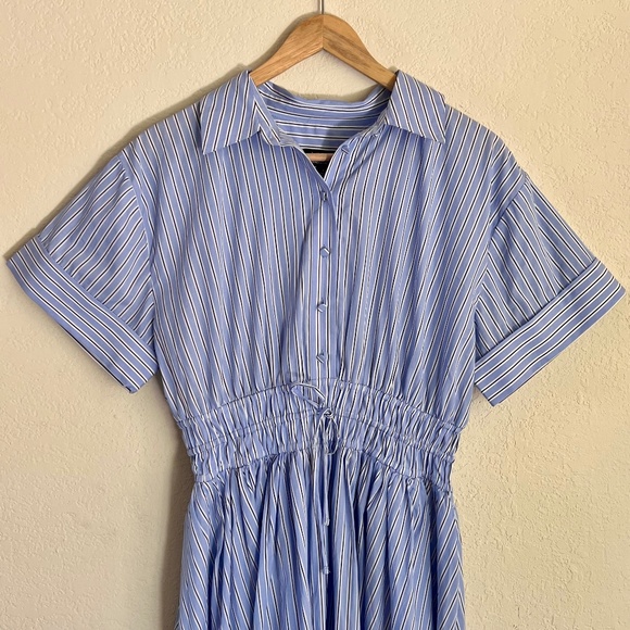 NWT J. Crew Elena Shirtdress In Striped Cotton Poplin Dress - Picture 4 of 5